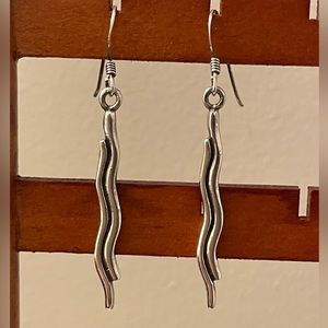 Sterling Silver squiggle earrings